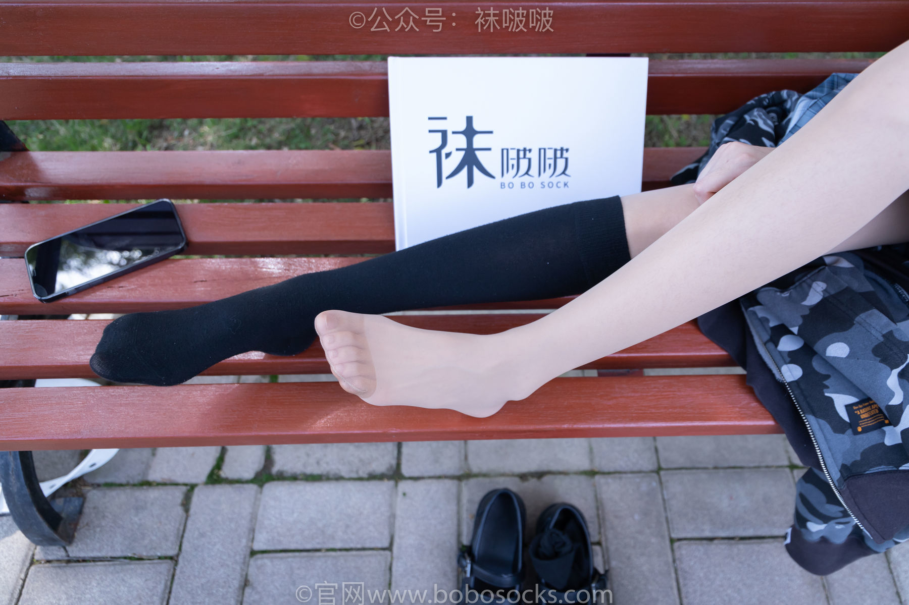 图片[110]-BoBoSocks袜啵啵 No.007 稚予-JK制服、皮鞋、黑色中筒棉袜、肉丝[143P]-六色网