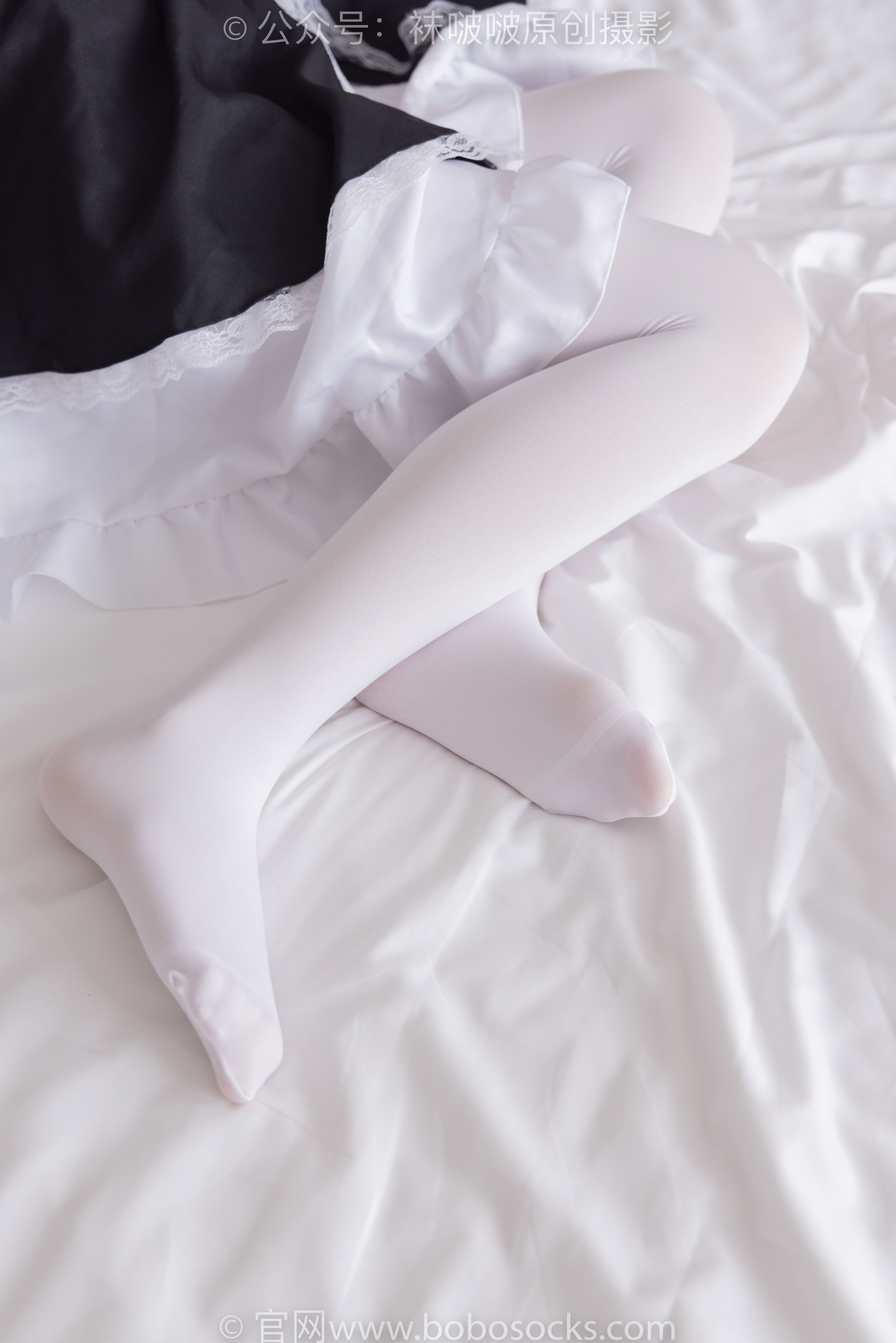 图片[130]-BoBoSocks袜啵啵 No.195 小甜豆-黑皮鞋、厚白丝、女仆装[135P]-六色网